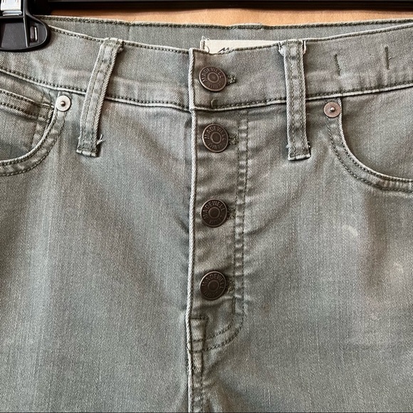 Madewell | 9" High Rise Skinny Jeans: Garment-Dyed Button-Front Edition Size 28 - Picture 6 of 16